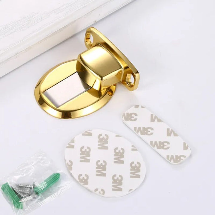 Lisslune | Self-adhesive invisible magnetic door stop made of stainless steel (no drilling)