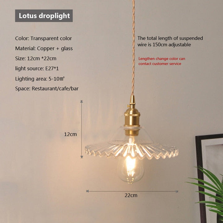 Lisslune | Nordic Brilliance Transparent Glass Pendant Lamp
