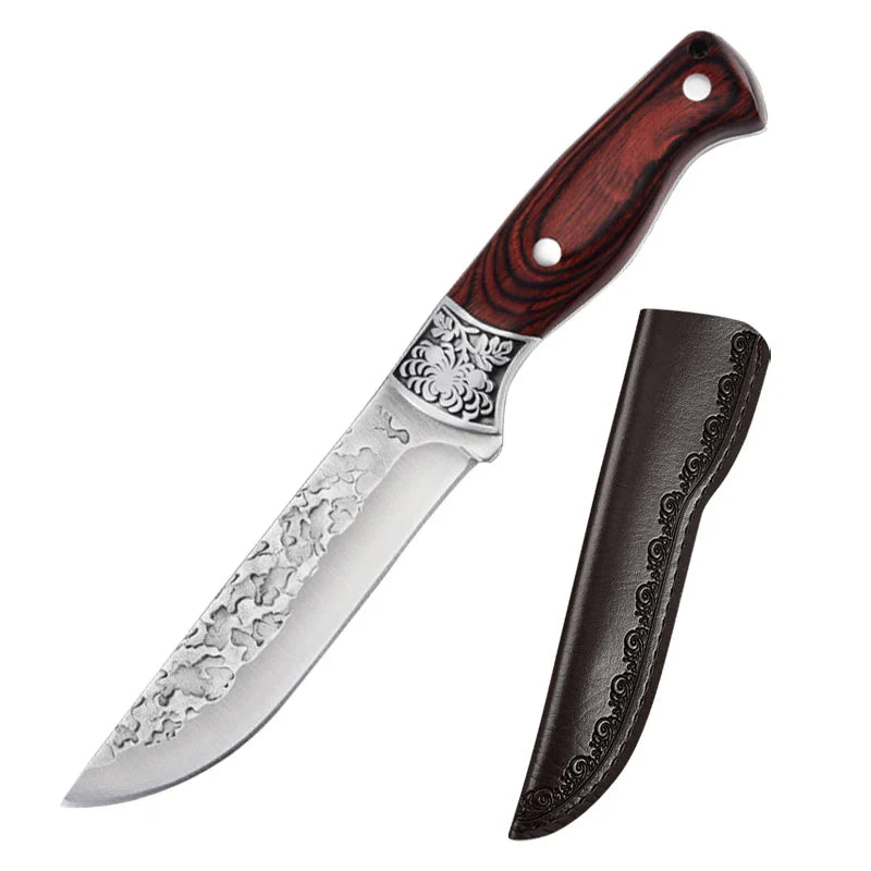 Lisslune | Forged Stainless Steel Cleaver Knife - Versatile Kitchen Chef, Meat, Fruit, BBQ, and Boning Knife with Cover
