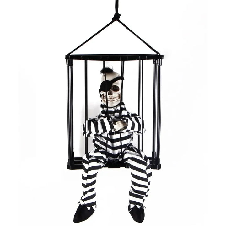 Rynx | Halloween Decoration Scary Speech Skeleton Captive Animatronic Prank With Light Sound Home Motion Sensor Halloween Props