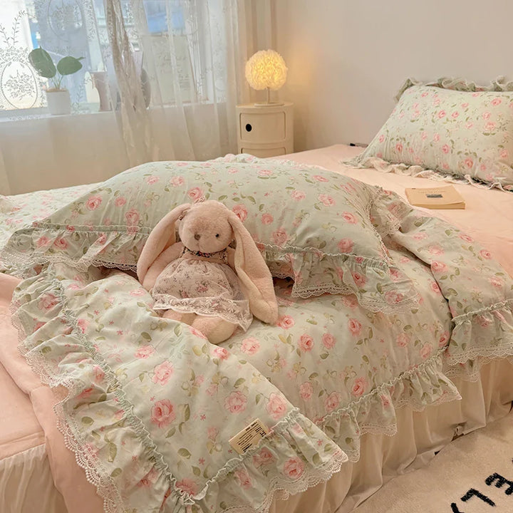 Rynx | Summer blanket cotton Korean lace fragmented series air conditioning quilt high-quality summer blanket set