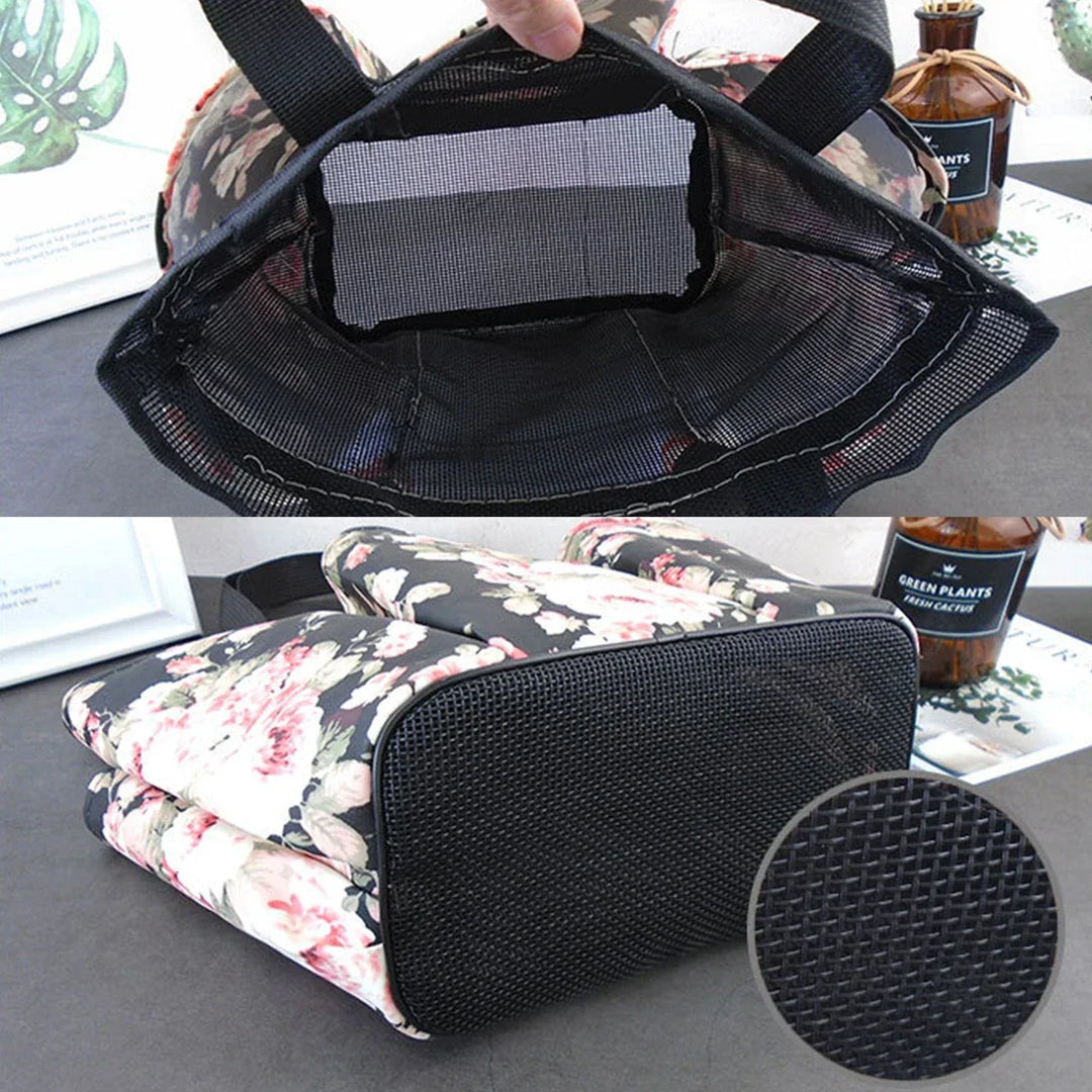 Rynx | Mesh Shower Caddy Tote Bag Portable Shower Caddy Basket with 6 Storage Pockets Quick-Drying Mesh Hanging Organizer Tote Bag New