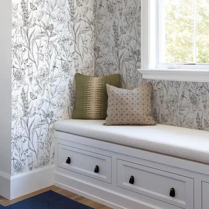 Lisslune | Chic Black-and-white Peel and Stick Wallpaper for Stylish Home Transformations