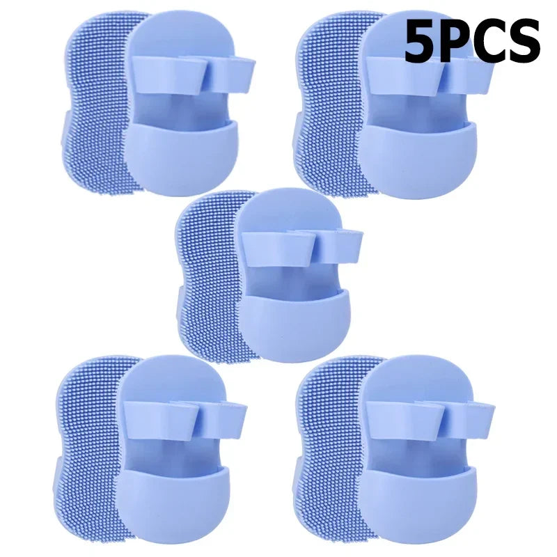 Rynx | 5PCS Portable Silicone Facial Cleansing Brush Deep Clean Massage Peeling Brush Makeup Removal Peeling Face Skin Care Tools