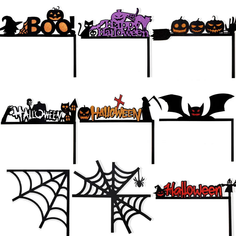 Rynx | Halloween Door Frame Decoration, Bats, Pumpkins, Spider Webs, Door and Window Corner Stickers, Halloween Home Decor
