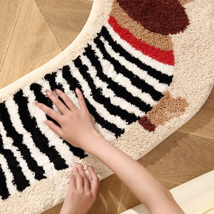 Rynx | Long Tufting Dog Bedroom Mat Soft Cartoon Animal Rug Bathroom Rug Living Room Floor Mat Doormat Aesthetic Home Decor