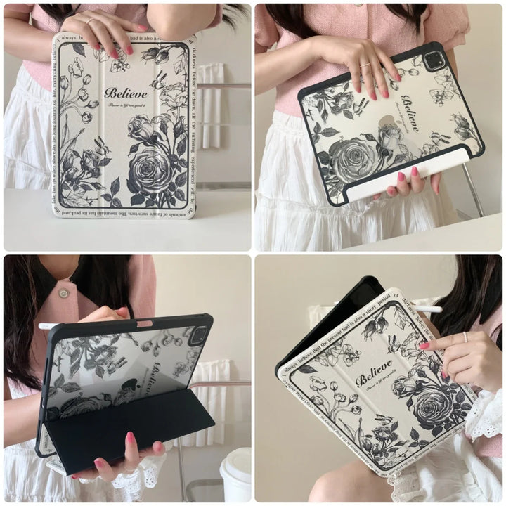 Lisslune | Für iPad 11 Zoll 2025 2024 Air Pro 11 12,9 13 M3 M4 Hülle 9,7 10,2 5. 6. 7. 8. 9. 10. Generation Cover Air 5 4 3 10,9 Hülle