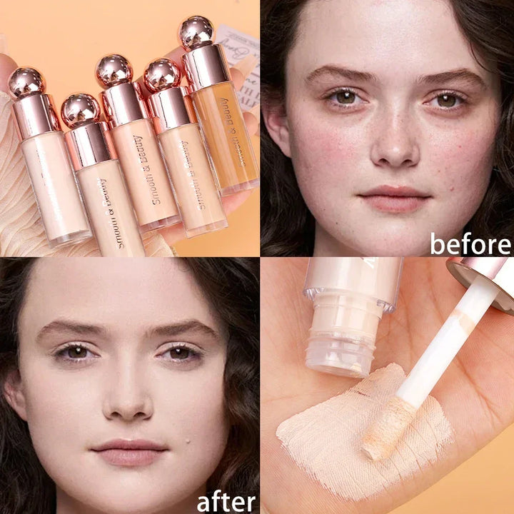 Rynx | High coverage liquid concealer Long-lasting moisture base Invisible pores Dark circles Freckles Face contour Blush Makeup