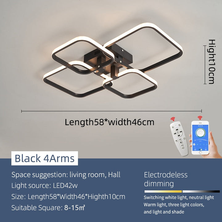 Lisslune | Modern Art Shapes Smart Home LED Chandelier