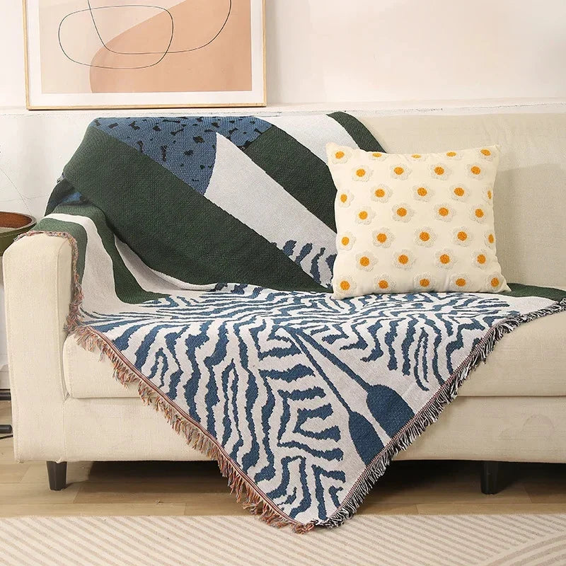 Lisslune | Pastel Landscape Throw Blanket