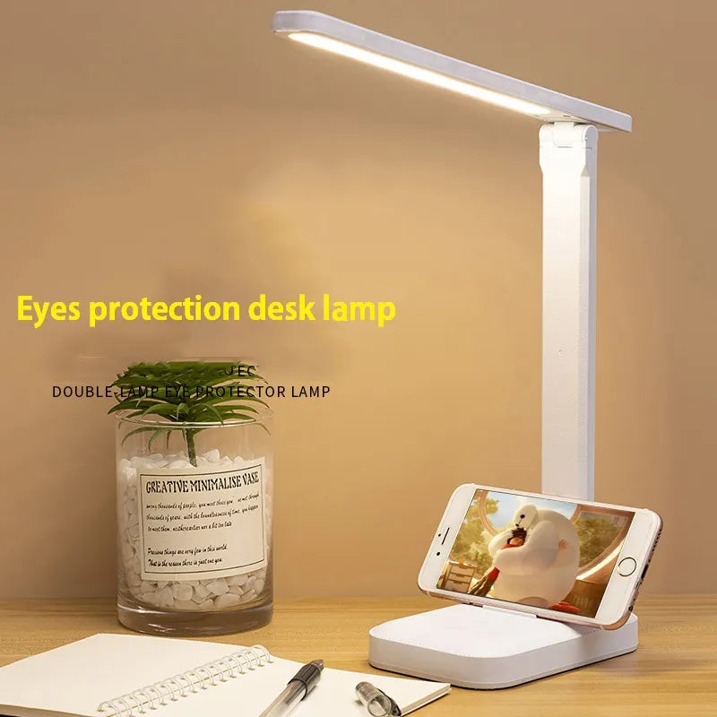 Lisslune | LED Desk Lamp | Rechargeable 6000mAh | Stepless dimmable | Foldable Desk Lamp with Touch