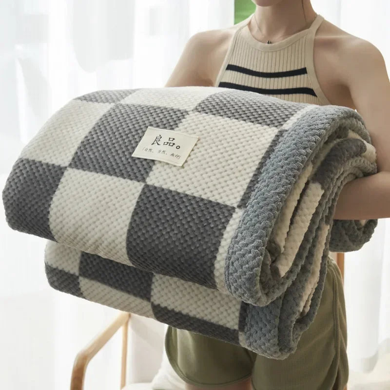 Lisslune | Plaid Knit Blanket