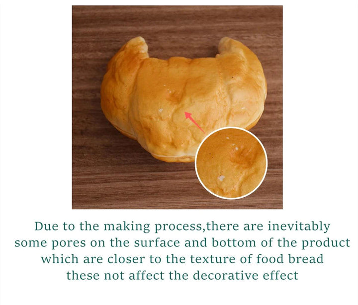 Lisslune | Realistic Golden Lava Croissant Bread Model - Ideal for Photography and Decorative Displays