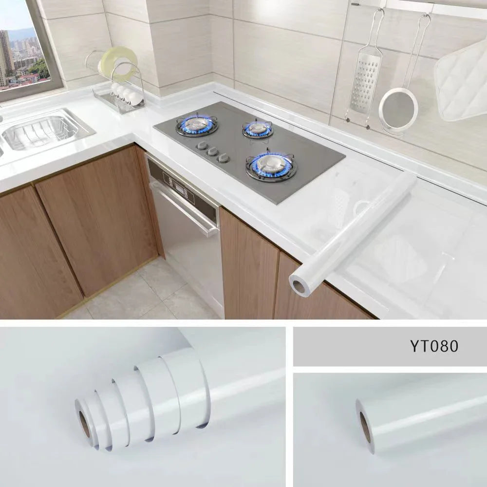 Lisslune | Marble Kitchen Oil-Proof Film - Self-Adhesive Waterproof Wallpaper for Stove, Countertop, Cabinet, Tile Renovation