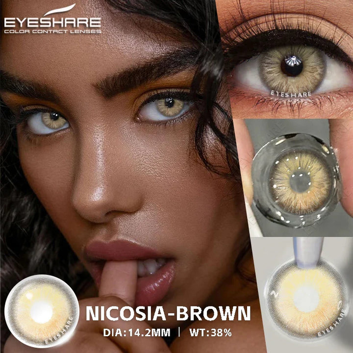Rynx | 2pcs Colorful Pupils for Eyes Color Contact Lenses Green Eye Color Lenses Blue Eye Contacts High Quality Gray Soft Pupils