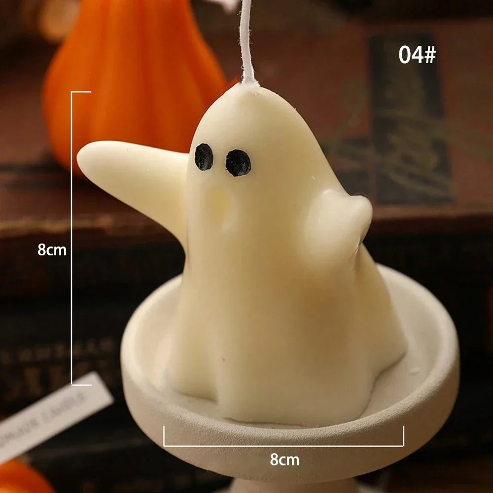 Rynx | Halloween Ghost Candle Creative Ornaments Atmosphere Candle With Eerie Design Luxurious Gift Scented Candle Party Desk Decor