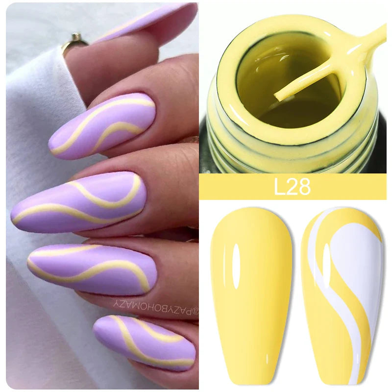 Rynx | 5ml Colorful Reflective Liner Gel Nail Polish Super Bright Painting Glitter Gel Graffiti Stripe Design Polish Manicure