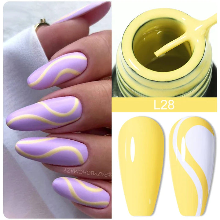 Rynx | 5ml Colorful Reflective Liner Gel Nail Polish Super Bright Painting Glitter Gel Graffiti Stripe Design Polish Manicure