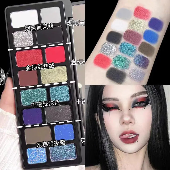 Rynx | Eyeshadow palettes Blue Green Earth tones Eyeshadow Spring Summer Cool tones Shadow Palette Matte Eye pigments Korea Makeup