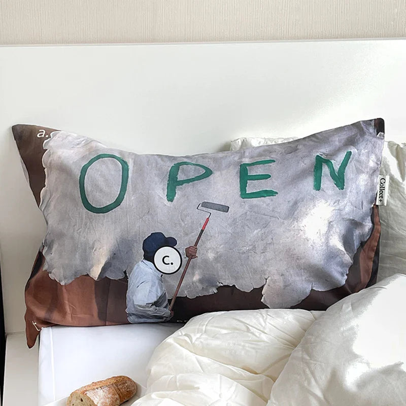 Rynx | Nordic Pillowcase Cotton Double-Sided Print Bedding Back Pillowcase Pillowcase Home Dorm Decoration