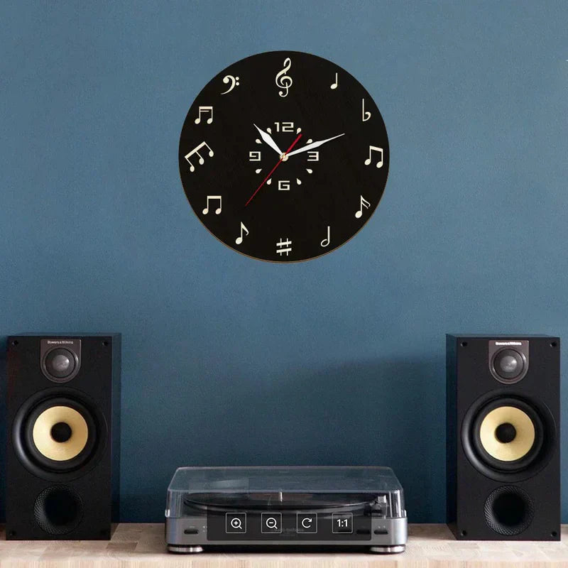 Lisslune | NoteRhythm Artistic Wall Clock – Design with musical notes for modern interiors