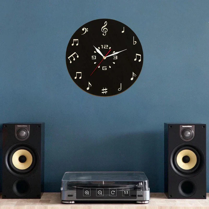 Lisslune | NoteRhythm Artistic Wall Clock – Design with musical notes for modern interiors