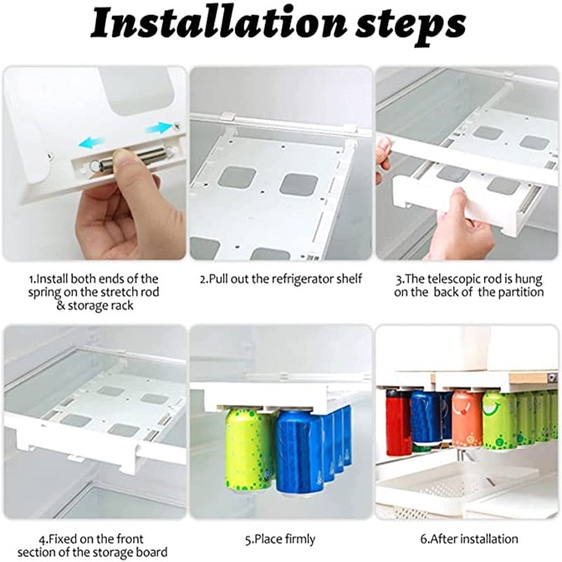 Lisslune | Refrigerator Beverage Organizer Slide Rack