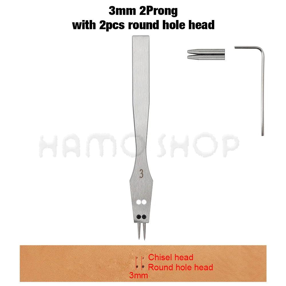 Lisslune | Premium Replaceable Round Chisel Tool Set for Leatherworking