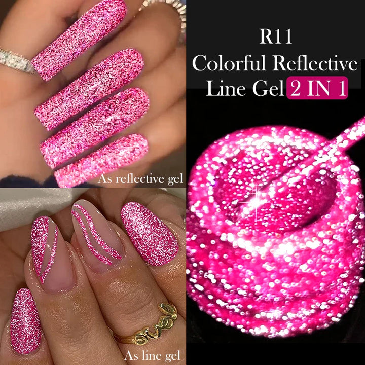 Rynx |5ML Aurora Ocean Blue Liner Gel Polish Nail Art Sparkling Painting Cat Magnetic Gel Semi Permanent UV Gel French Nails