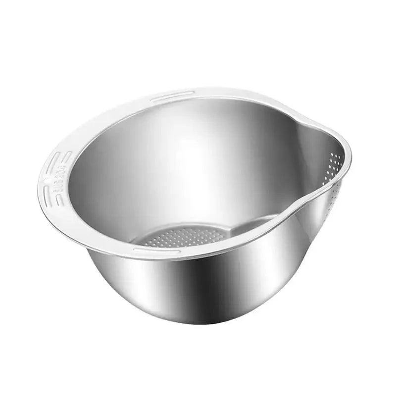Lisslune | Extra-large stainless steel sieve with innovative slanted design for effortless washing