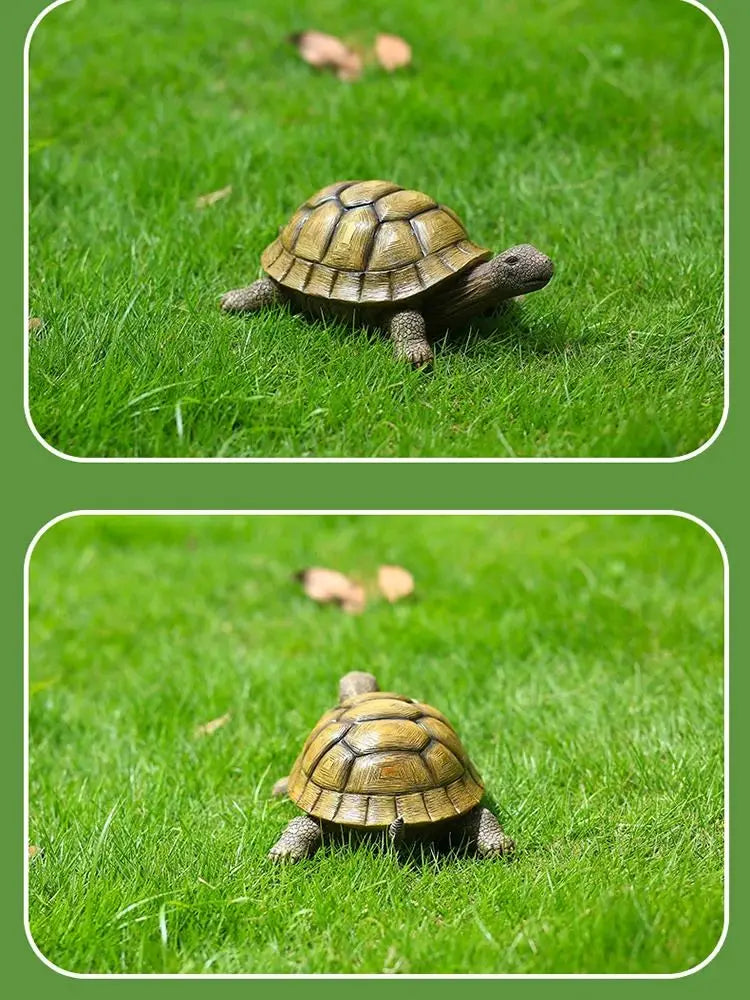 Rynx | Cute Decorative Turtle Resin Turtle Outdoor Garden Pond Fish Tank Bonsai Animal Sculpture for Home Garden Decor Ornament