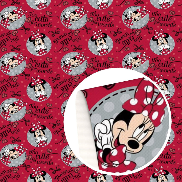 Lisslune | Elegant Minnie Mouse Faux Leather Craft Sheet - Transform Your Projects