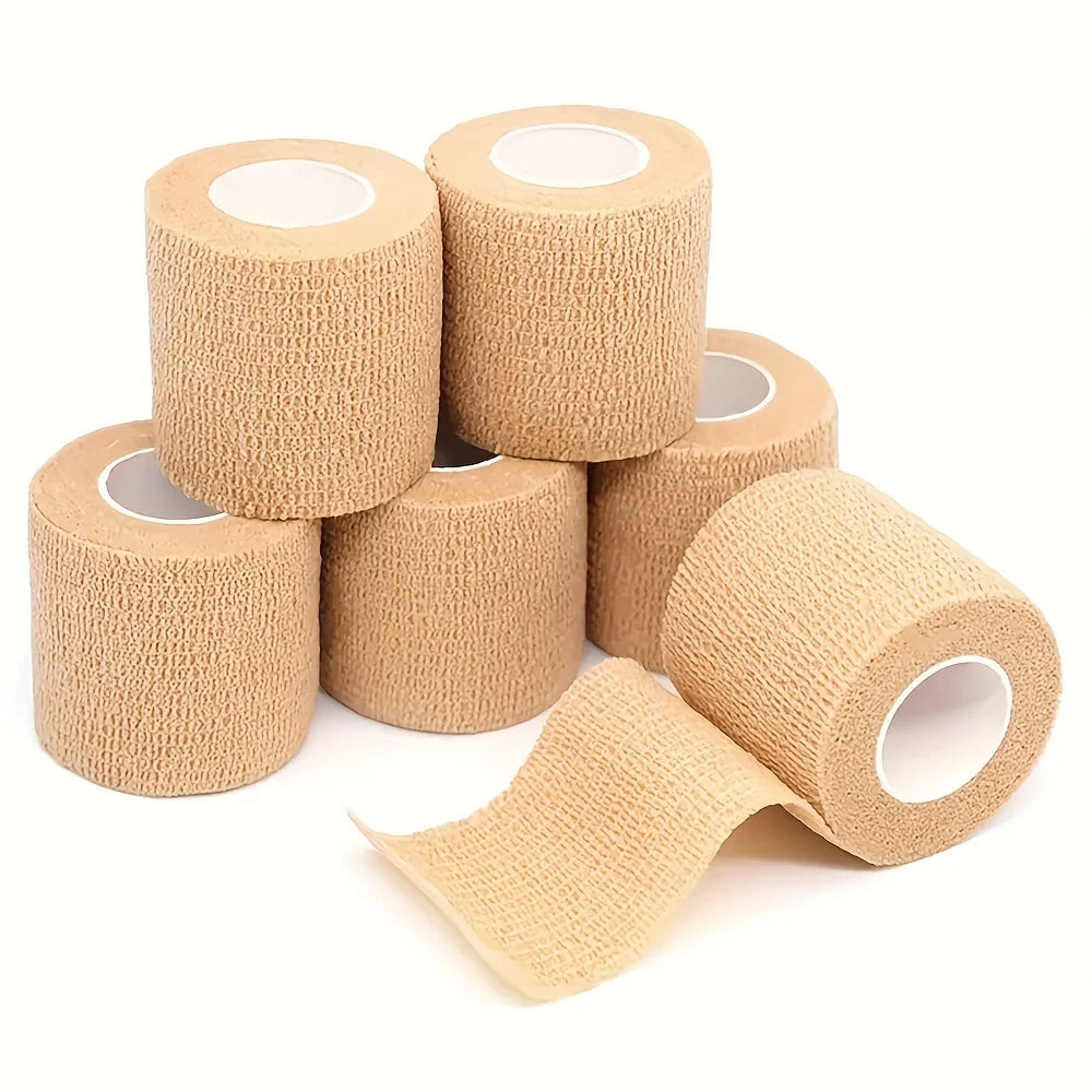 Rynx | 1 piece self-adhesive, cohesive bandage wrap, stretchable, non-woven, self-adhesive tape - skin-colored, elastic athlete bandage