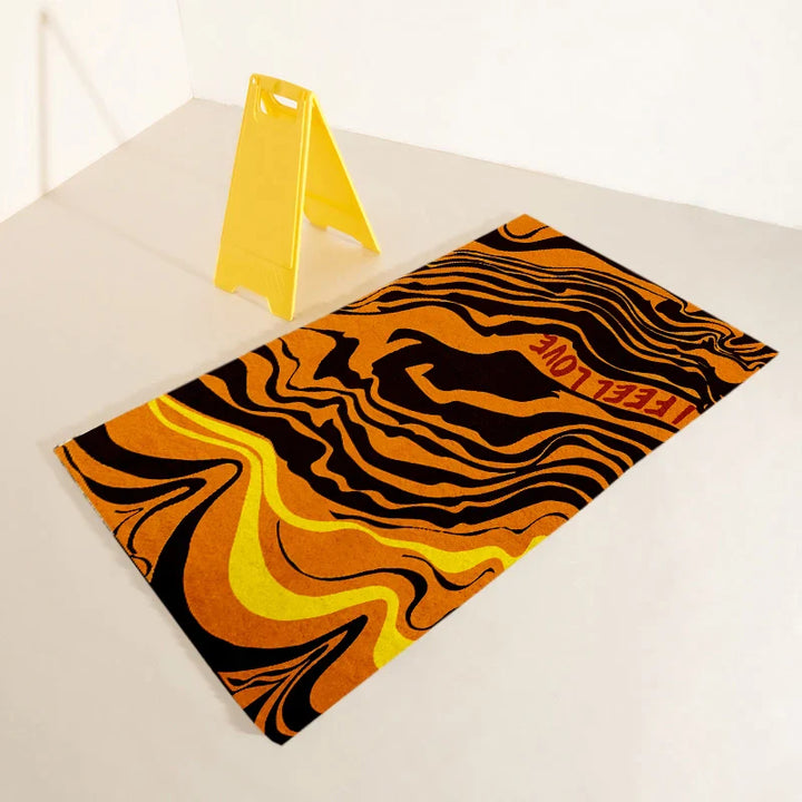 Rynx | Modern Living Room Rug Large Area Line Art Design Simple Fashion Abstract Retro Bedroom Rug Coffee Table Mat Home Decoration