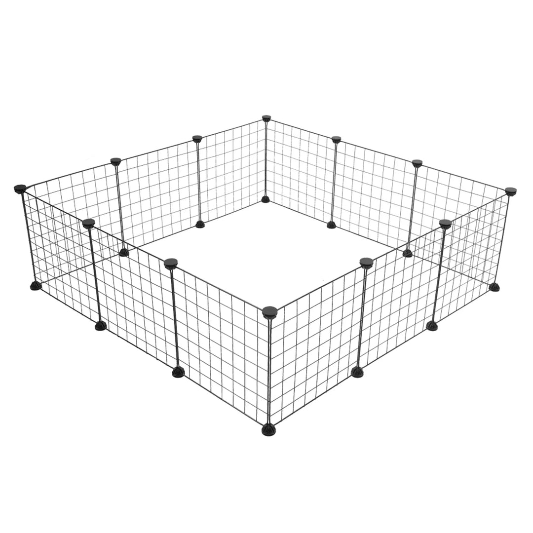 Lisslune | "Haustierlaufstall: Innen-Metallkäfig für Meerschweinchen, Kaninchen. Tragbarer Gartenzaun, Hundehütte, Zaun-Zelt.