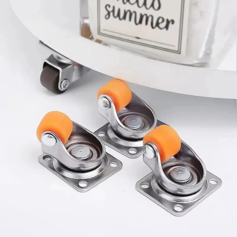 Lisslune | Revolutionary Mini Self-Adhesive 360° Rotatable Soft Rubber Wheels for Effortless Furniture Mobility - 24/1PCS