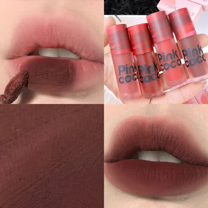Rynx | Velvet Matte Liquid Lipstick Makeup Waterproof Long-lasting Moisturizing Lip Mud Gentle Nude Brown Lip Color Pigments Lip Gloss