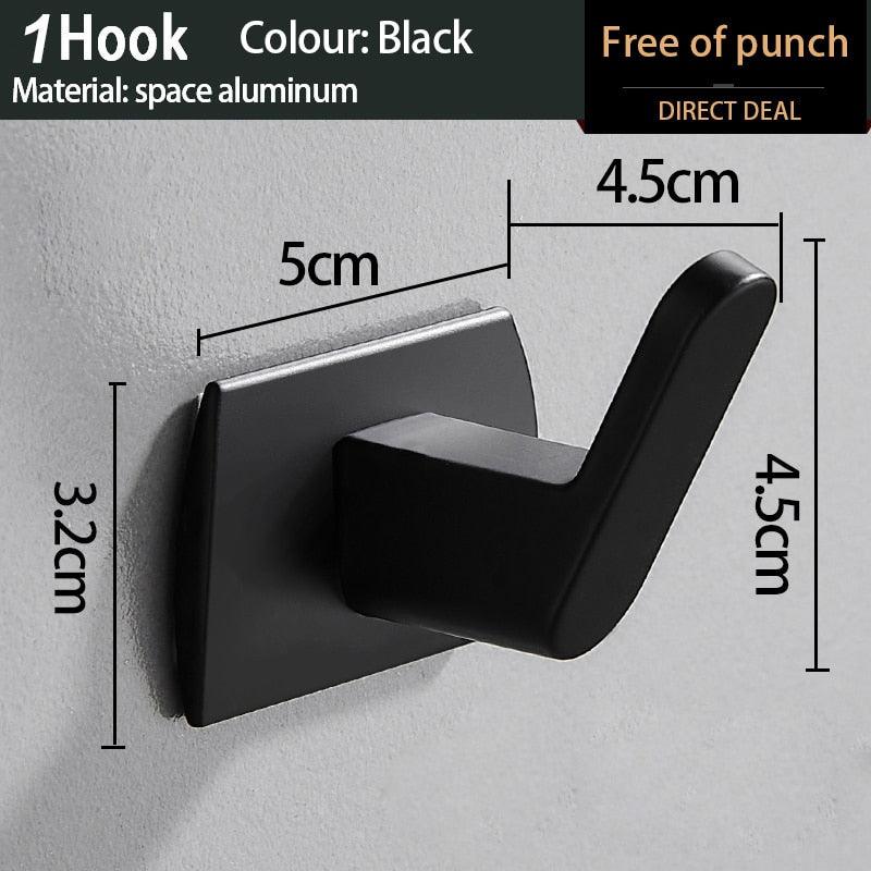 Lisslune | Space-saving Aluminum Hook Organizer: Efficient and stylish storage for any room