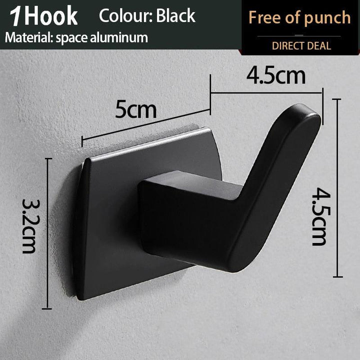 Lisslune | Space-saving Aluminum Hook Organizer: Efficient and stylish storage for any room