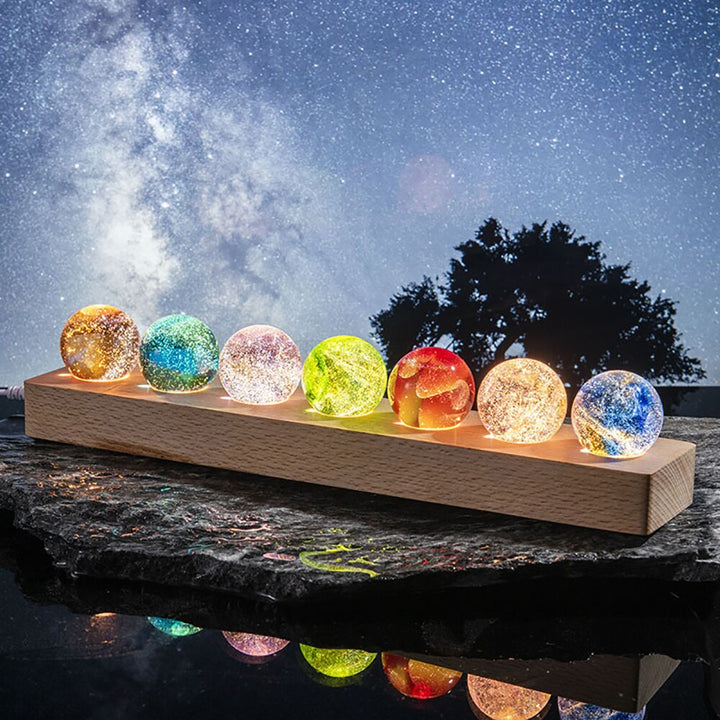 Lisslune | Colorful Luminous Galaxy Crystal Table Set
