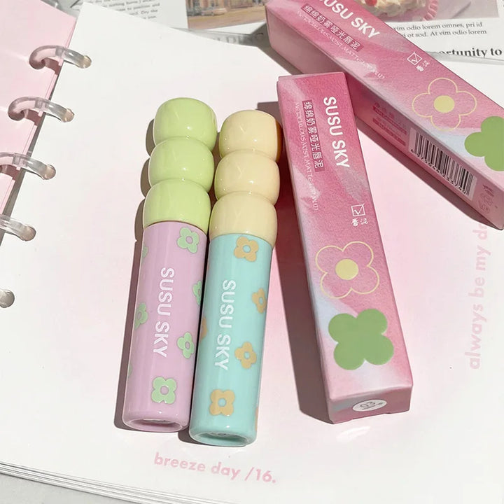 Rynx |1/5St Candied Fruits Lip Mud Milk Mist Velvet Matte Lip Gloss Long-lasting Not Easily Sticking To The Cup LipGlaze Almond Brown Pink