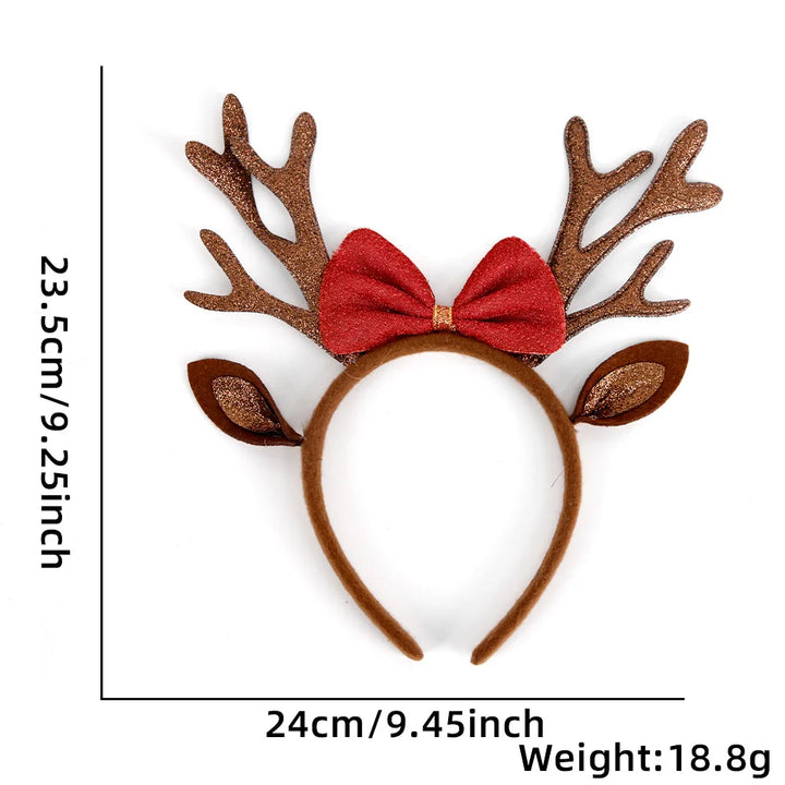 Rynx | Christmas Hair Bands for Women, Antler Hair Bands, Cute Hair Pins, Deer Horn Christmas Hair Bands