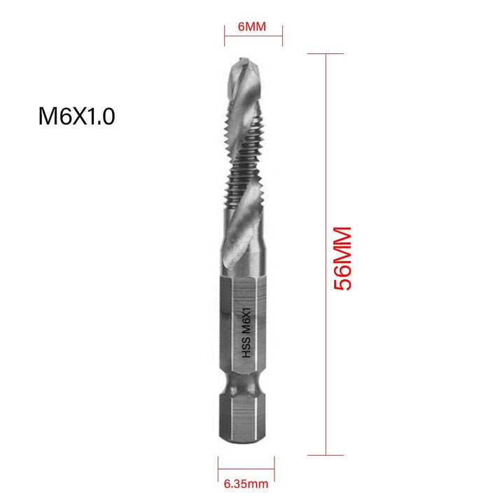 Lisslune | Precision Taps Set with Titanium Coating and Spiral Flute Design for Efficient Tapping and Chamfering