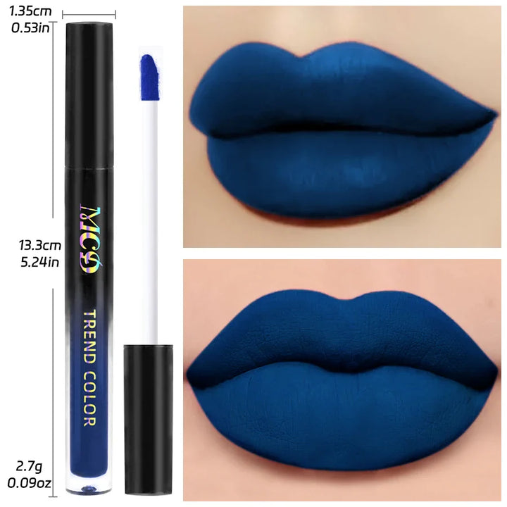 Rynx | Velvet Matte Lip Glaze Liquid Lipstick Beauty Lipstick Blue Nude Lip Color Waterproof Lip Tint Makeup For Women Lip Oil