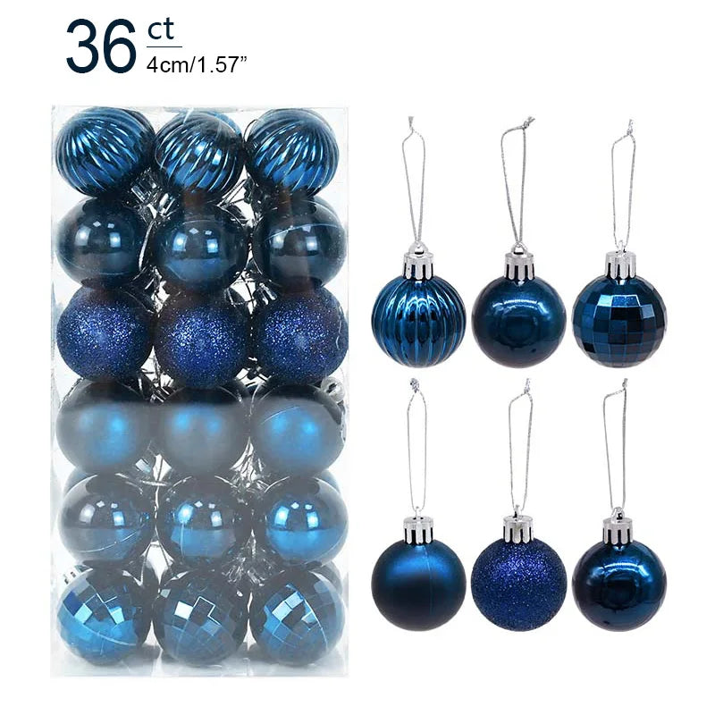 Rynx 1box Christmas balls Christmas tree decoration ball Xmas hanging tree ornament home party decor New Year gift Noel Navidad
