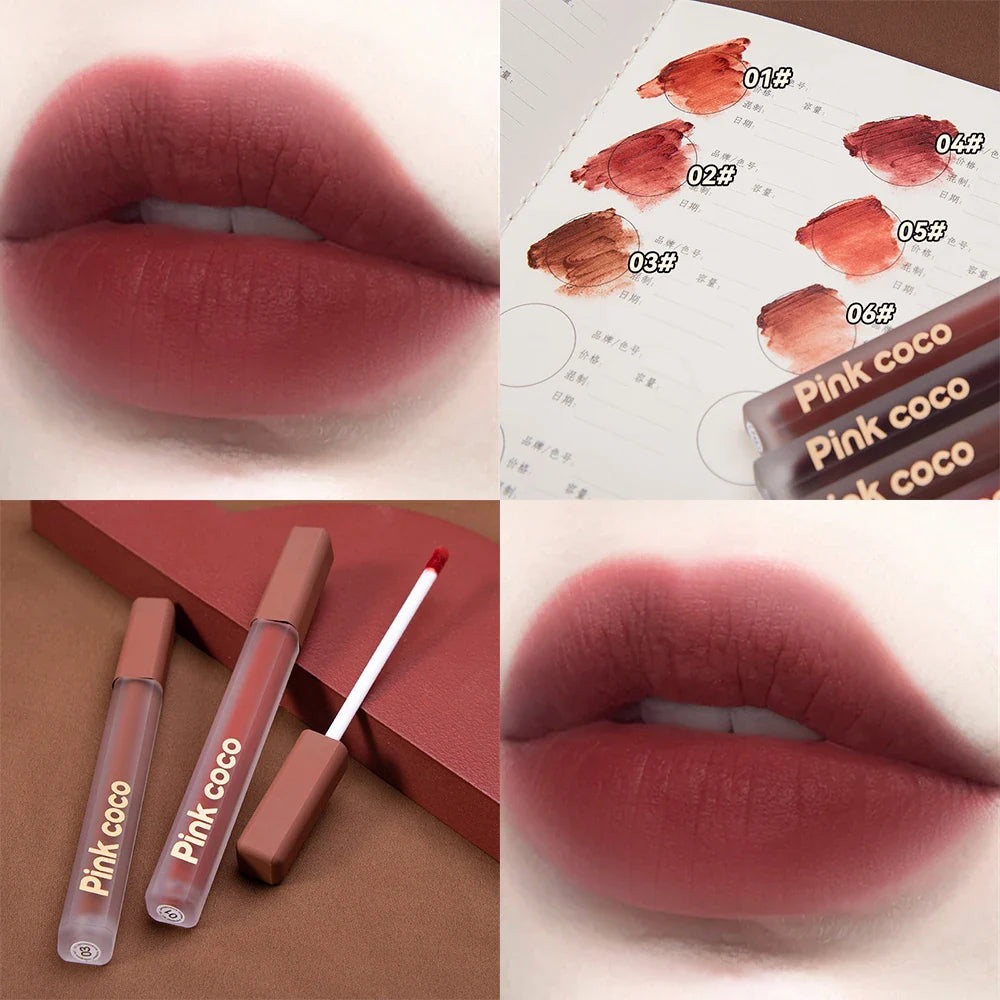 Rynx | Fog Texture Lip Gloss Matte Water Liquid Lipstick Moisturizing Lip Gloss Long-lasting Sexy Lips Tint Makeup Korean Cosmetics