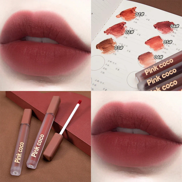 Rynx | Fog Texture Lip Gloss Matte Water Liquid Lipstick Moisturizing Lip Gloss Long-lasting Sexy Lips Tint Makeup Korean Cosmetics