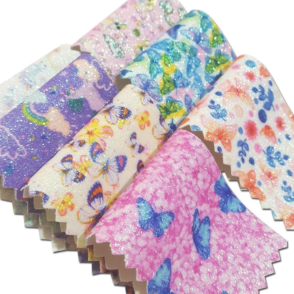 Lisslune | Enchanted Unicorn & Butterfly Synthetic Leather Craft Roll for Customized Hair Accessories