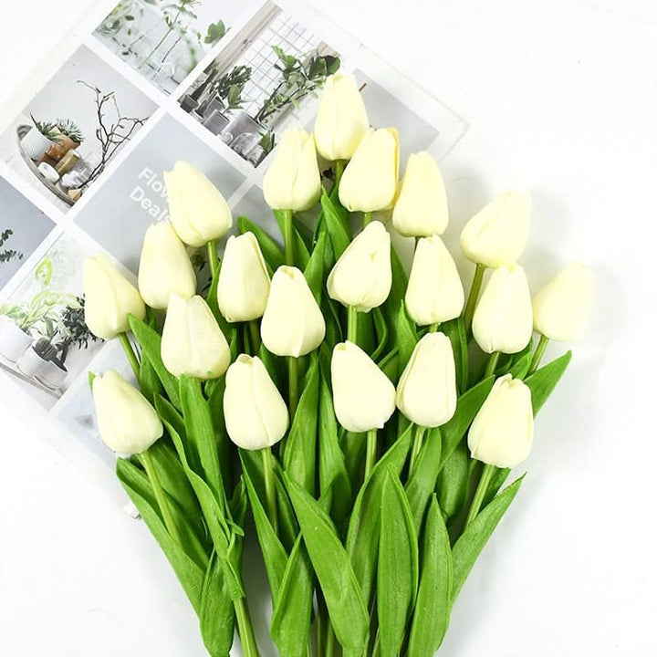 Lisslune | Artificial Tulip Bouquet with Realistic Lifelike Flowers