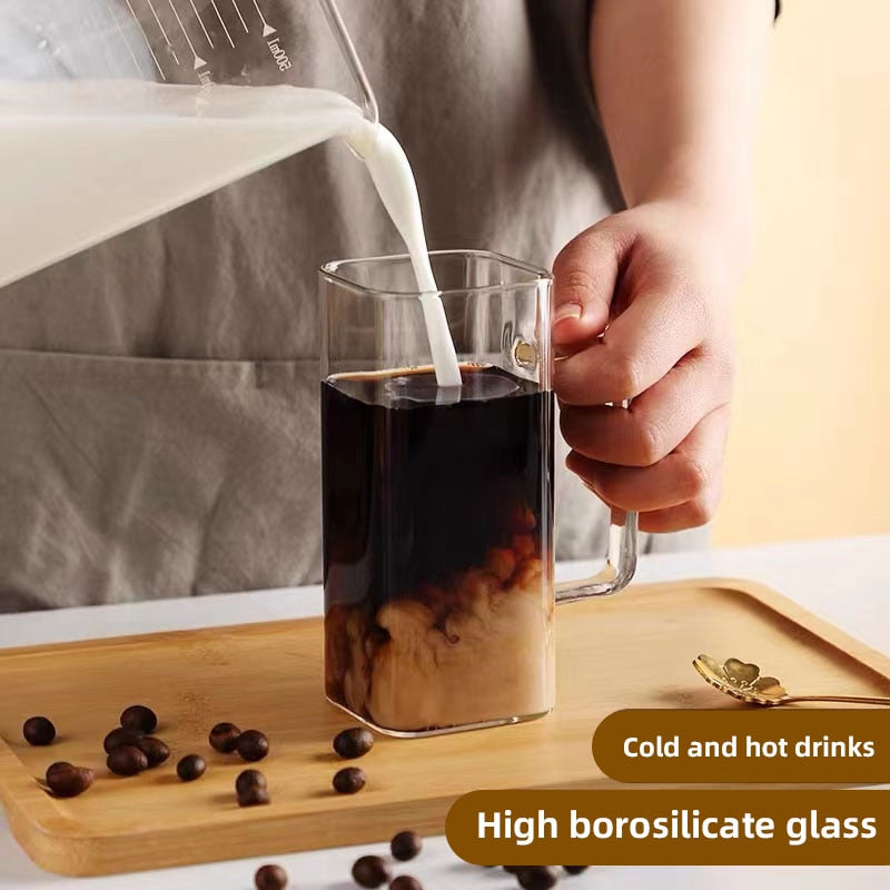 Lisslune | Stylish Square Large Capacity Mug with Straw
